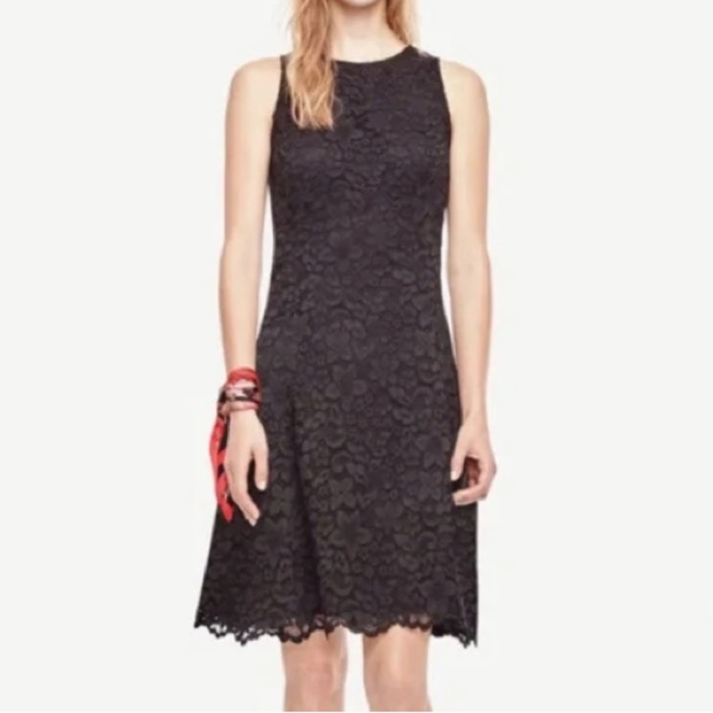 Ann Taylor Black Lace Dress